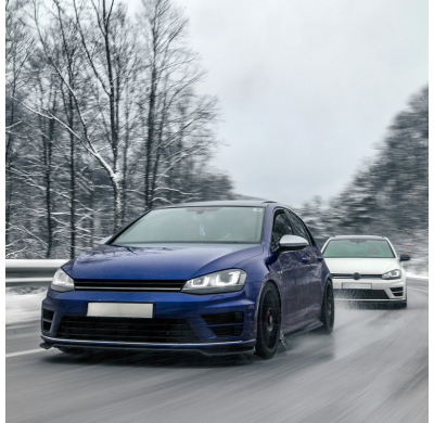 Kit de carrocería completo Oneway compatible con Volkswagen Golf VII HB R 2013-2016 - Negro brillante Oneway