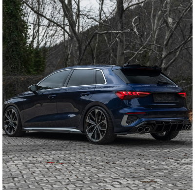 Kit de carrocería completo Oneway compatible con Audi A3 8Y Sportback S3/S-Line 2020-2024 - Negro brillante Oneway