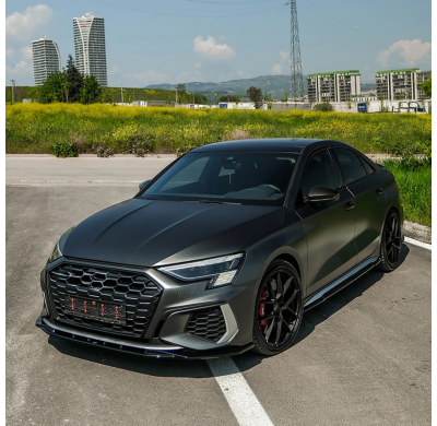 Kit de carrocería completo Oneway compatible con Audi A3 8Y Sedán S3/S-Line 2020-2024 - Negro brillante Oneway