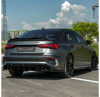 Kit de carrocería completo Oneway compatible con Audi A3 8Y Sedán S3/S-Line 2020-2024 - Negro brillante Oneway