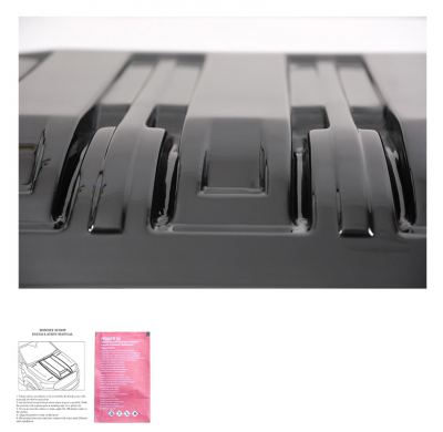 Toma de aire unidireccional para capó para Ford Ranger T9 2022- - Negro brillante