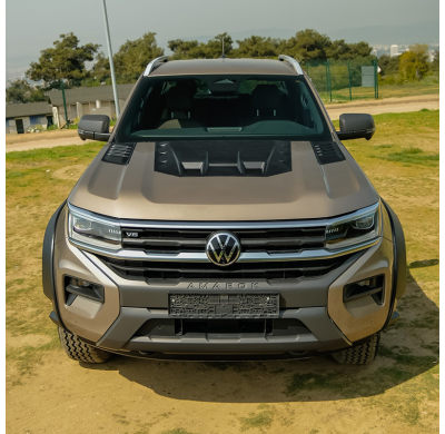 Toma de aire de capó unidireccional compatible con Volkswagen Amarok MK2 2022- - Negro mate