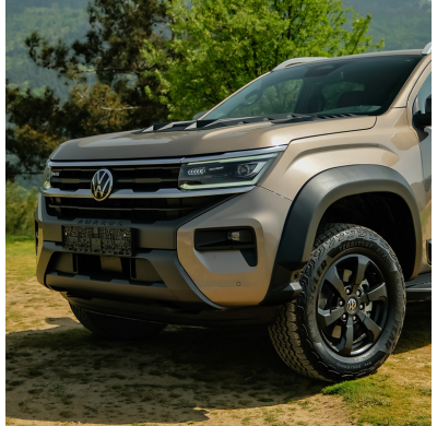 Toma de aire de capó unidireccional compatible con Volkswagen Amarok MK2 2022- - Negro mate