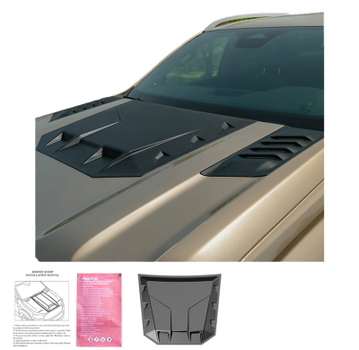 Toma de aire de capó unidireccional compatible con Volkswagen Amarok MK2 2022- - Negro mate