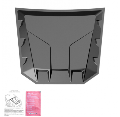 Toma de aire de capó unidireccional compatible con Volkswagen Amarok MK2 2022- - Negro mate