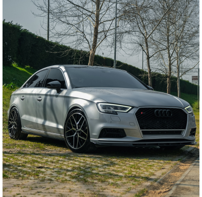 Alerón delantero unidireccional para Audi A3 (8V) Sedán Facelift 2016-2020 - Negro Brillante