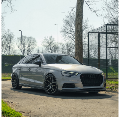 Alerón delantero unidireccional para Audi A3 (8V) Sedán Facelift 2016-2020 - Negro Brillante