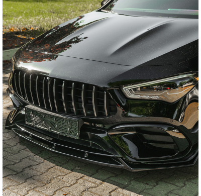 Spoiler delantero unidireccional compatible con Mercedes CLA (C118/X118) Coupé/Shooting Brake CLA45 AMG S Aero Pack 2019-2023 -