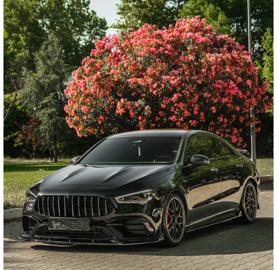 Spoiler delantero unidireccional compatible con Mercedes CLA (C118/X118) Coupé/Shooting Brake CLA45 AMG S Aero Pack 2019-2023 -