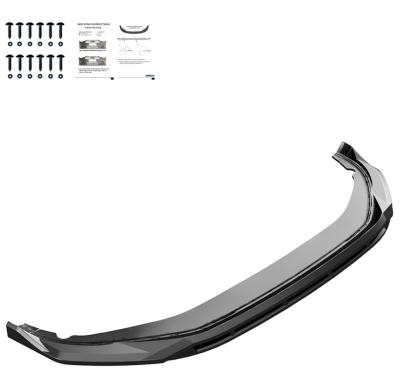 Spoiler delantero unidireccional compatible con Volkswagen Tayron (R41) R-Line 2024- - Negro brillante Oneway