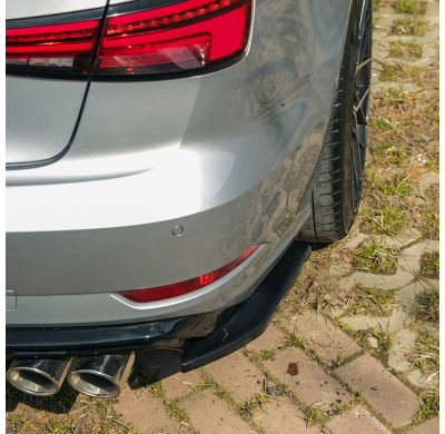 Difusores laterales traseros unidireccionales para Audi A3 (8V) Sedán Facelift 2016-2020 - Negro Brillante