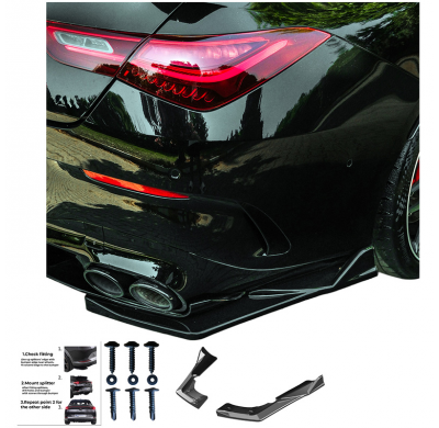 Difusores laterales traseros unidireccionales compatibles con Mercedes CLA (C118/X118) Coupé/Shooting Brake CLA35/CLA45 AMG Aero