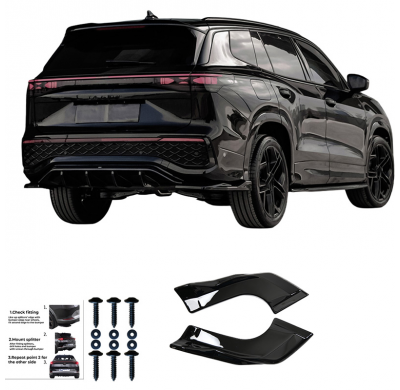 Difusores laterales traseros unidireccionales compatibles con Volkswagen Tayron (R41) 2024- - Negro brillante Oneway