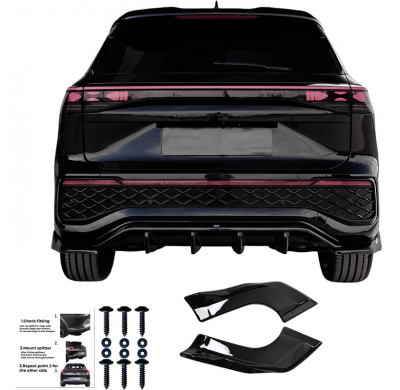 Difusores laterales traseros unidireccionales compatibles con Volkswagen Tayron (R41) 2024- - Negro brillante Oneway