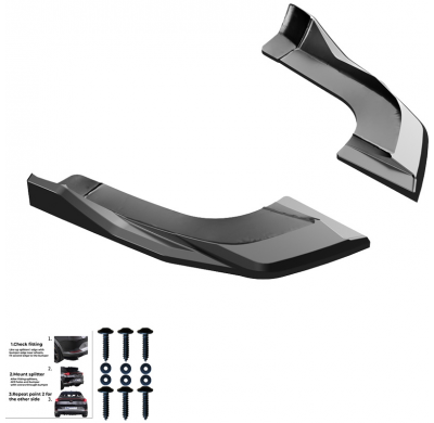 Difusores laterales traseros unidireccionales compatibles con Volkswagen Tayron (R41) 2024- - Negro brillante Oneway