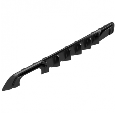 Difusor trasero unidireccional compatible con Audi A3 (8V) Sedán Facelift 2016-2020 (doble escape L) - Negro brillante Oneway