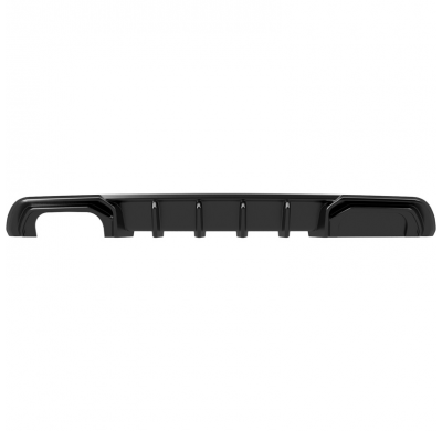 Difusor trasero unidireccional compatible con Audi A3 (8V) Sedán Facelift 2016-2020 (doble escape L) - Negro brillante Oneway