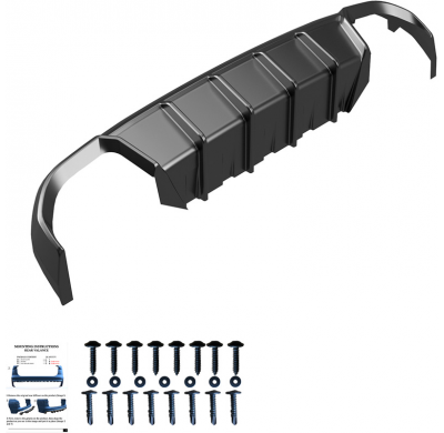 Difusor trasero unidireccional compatible con BMW Serie 4 G26 M-Pack/M440i 2021- (con salidas de escape dobles redondas u ovalad