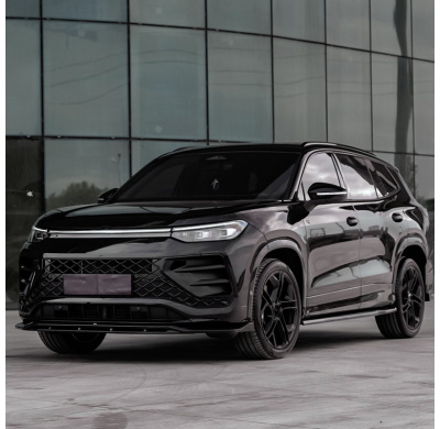 Faldones laterales Oneway Set compatibles con Volkswagen Tayron (R41) 2024- - Negro brillante Oneway