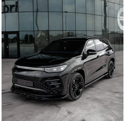 Faldones laterales Oneway Set compatibles con Volkswagen Tayron (R41) 2024- - Negro brillante Oneway