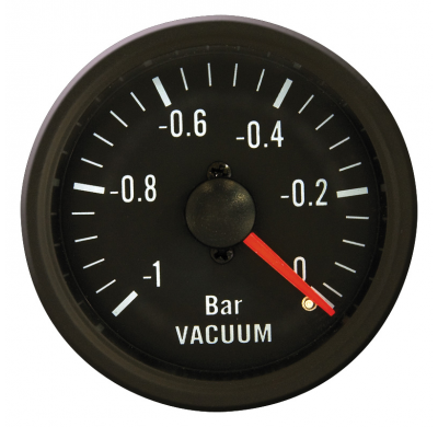 Vacuometro-Meter   -1 > 0,2, Incl. Siliconen Slang En T-Stuk  52mm