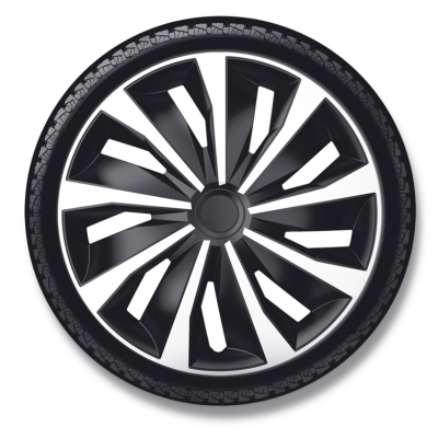 Juego De Cubiertas De Rueda Grip 13 Pulgadas Plata/Negro