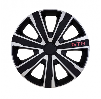 Juego De Cubiertas De Rueda J-Tec Gtr Carbon 14 Pulgadas Plateado / Negro