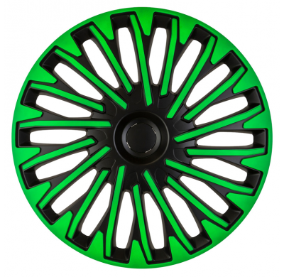 Juego De Tapacubos Soho 14 Pulgadas Negro/Verde