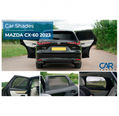 Juego de cortinillas para coche (puertas laterales traseras) compatibles con Mazda CX-60 (KH) 2022- (2 piezas)