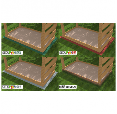 Borde De Corte De Goma Secuplay - 100x10x3,6cm - Rojo - Paquete De 10 Piezas