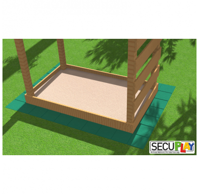 Secuplay Xl Goma Cortacésped - 100x20x3,6cm - Verde - Pack De 5 Piezas