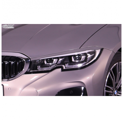 Pestañas de faros delanteros adecuados para BMW Serie 3 G20/G21 Sedan/Touring 2019- (ABS) RDX RACEDESIGN