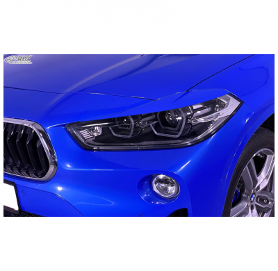 Pestañas de faros delanteros adecuados para BMW X2 F39 2017-2023 (ABS)