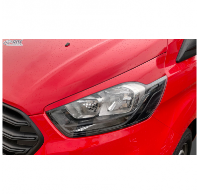 Pestañas de faros delanteros adecuados para Ford Transit Custom y Tourneo Custom Facelift 2018- (ABS) RDX RACEDESIGN