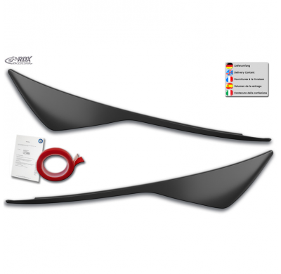 Pestañas de faros adecuados para Ford Focus III Facelift 2014-2018 (ABS)