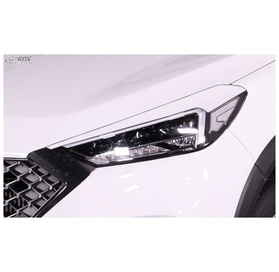 Alerones para faros delanteros para Hyundai Tucson (TLE) Facelift (solo faros LED) 2018-2020 (ABS)