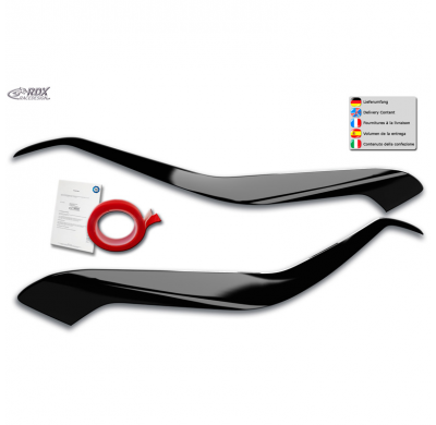 Pestañas de faros delanteros adecuados para Kia Sportage 2015-2022 (ABS negro brillante)