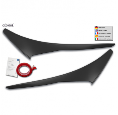 Pestañas de faros adecuados para Opel Astra K HB 5-deurs/Sportstourer 2015-2021 (ABS) RDX RACEDESIGN