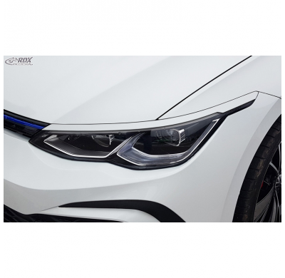Pestañas de faros para Volkswagen Golf VIII (CD) 2020- (ABS) RDX RACEDESIGN
