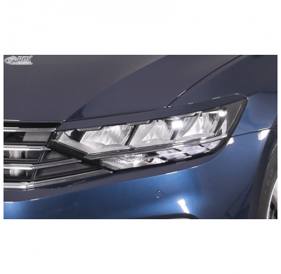 Pestañas de faros adecuados para Volkswagen Passat 3G B8 2014-2019 y 2019- (ABS) RDX RACEDESIGN