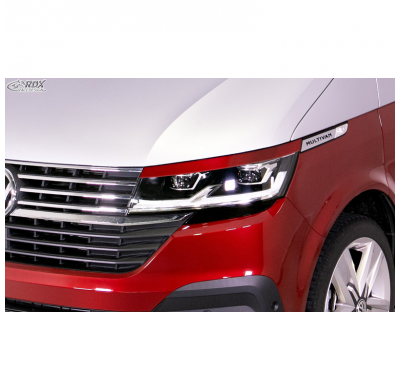 Pestañas de faros para Volkswagen Transporter T6.1 2021- (ABS) RDX RACEDESIGN