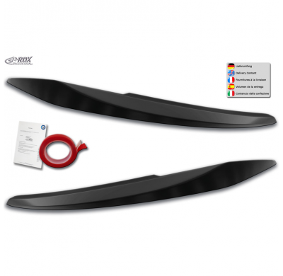 Pestañas de faros para Volkswagen Touran (5T) 2015- (Halógeno) (ABS) RDX RACEDESIGN