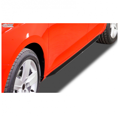 Faldones laterales 'Slim' adecuados para Skoda Rapid (NH) 2012-2019 (ABS negro brillante)