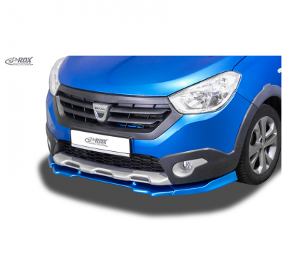 Spoiler delantero RDX Racedesign Vario-X compatible con Dacia Dokker Stepway 2012-2021 y Lodgy Stepway 2012-2022 (PU)