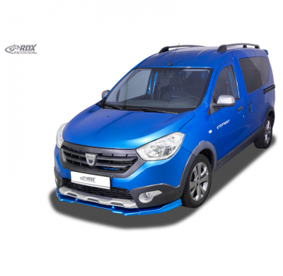 Spoiler delantero RDX Racedesign Vario-X compatible con Dacia Dokker Stepway 2012-2021 y Lodgy Stepway 2012-2022 (PU)