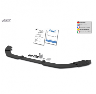 Alerón delantero RDX Racedesign Vario-X compatible con Fiat Ducato, Citroën Jumper, Peugeot Boxer, Opel Movano y Toyota ProAce M