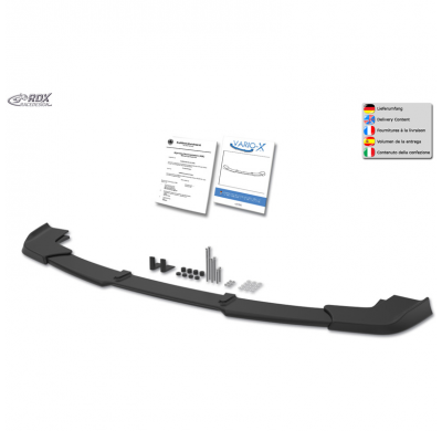 Spoiler delantero RDX Racedesign Vario-X compatible con Hyundai H-1 Travel / Cargo / Starex / Grand Starex 2007-2018 (PU)