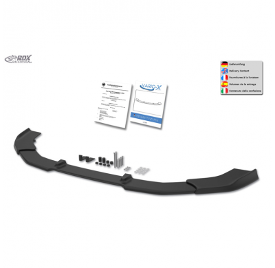 Alerón delantero RDX Racedesign Vario-X compatible con Volkswagen Tiguan (AD1) Facelift R-Line 2020-2024 (PU)