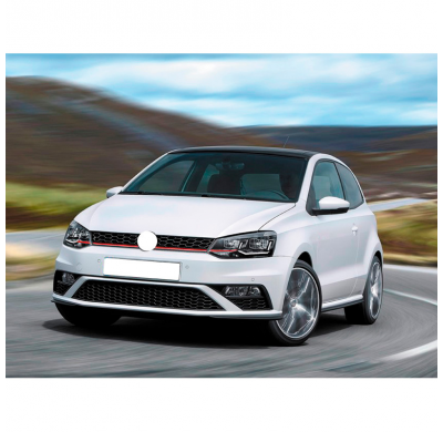 Parachoques Delantero Para Volkswagen Polo 6c 2014- 'Gti-Look' Incl. Parrillas Y Faros Antiniebla (Pp)