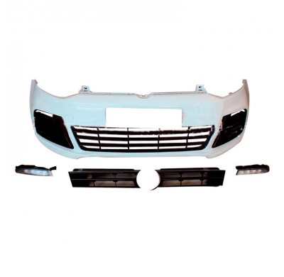 Parachoques Delantero Para Volkswagen Polo 6r 2009-2014 'R-Look' Incl. Parrillas Y Drl's (Pp)